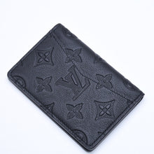 画像をギャラリービューアに読み込む, 新品同様品 LOUIS VUITTON ルイヴィトン オーガナイザードゥポッシュ カードケース M62899 ブラック レザー 中古 4a005662