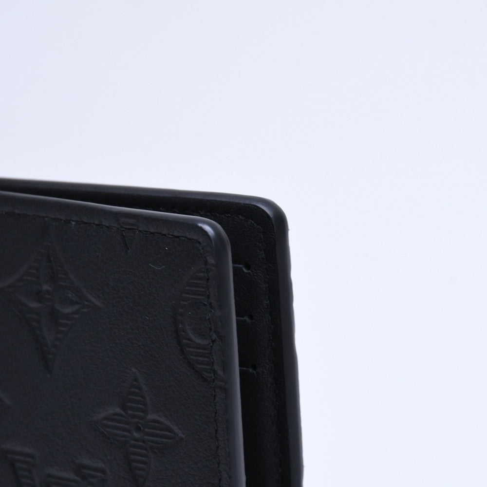新品同様品 LOUIS VUITTON ルイヴィトン オーガナイザードゥポッシュ カードケース M62899 ブラック レザー 中古 4a005662