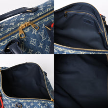 画像をギャラリービューアに読み込む, 極美品 LOUIS VUITTON ルイヴィトン × NIGO キーポル バンドリエール50 M45975 ボストンバッグ モノグラムデニム レザー ネイビー ゴールド金具 中古 4a005642
