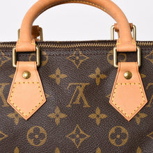 Load image into Gallery viewer, 新品同様品 LOUIS VUITTON ルイヴィトン スピーディ25 ハンドバック M41528 モノグラム PVC ヌメ革 レザー ブラウン ゴールド金具 中古 4a005663