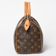 Load image into Gallery viewer, 新品同様品 LOUIS VUITTON ルイヴィトン スピーディ25 ハンドバック M41528 モノグラム PVC ヌメ革 レザー ブラウン ゴールド金具 中古 4a005663