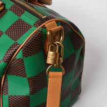 画像をギャラリービューアに読み込む, 極美品 LOUIS VUITTON ルイヴィトン スピーディ バンドリエール40 ハンドバッグ N40579 ダミエ ポップ グリーン 中古 4a005681
