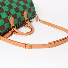 画像をギャラリービューアに読み込む, 極美品 LOUIS VUITTON ルイヴィトン スピーディ バンドリエール40 ハンドバッグ N40579 ダミエ ポップ グリーン 中古 4a005681