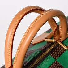画像をギャラリービューアに読み込む, 極美品 LOUIS VUITTON ルイヴィトン スピーディ バンドリエール40 ハンドバッグ N40579 ダミエ ポップ グリーン 中古 4a005681