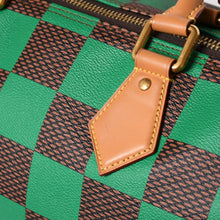 画像をギャラリービューアに読み込む, 極美品 LOUIS VUITTON ルイヴィトン スピーディ バンドリエール40 ハンドバッグ N40579 ダミエ ポップ グリーン 中古 4a005681