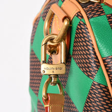 画像をギャラリービューアに読み込む, 極美品 LOUIS VUITTON ルイヴィトン スピーディ バンドリエール40 ハンドバッグ N40579 ダミエ ポップ グリーン 中古 4a005681