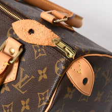 Load image into Gallery viewer, 新品同様品 LOUIS VUITTON ルイヴィトン スピーディ25 ハンドバック M41528 モノグラム PVC ヌメ革 レザー ブラウン ゴールド金具 中古 4a005663