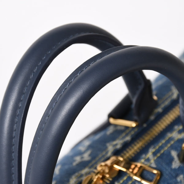 Very good condition LOUIS VUITTON × NIGO Keepall Bandouliere 50 M45975 Boston bag Monogram denim leather Navy Gold hardware Used 4a005642