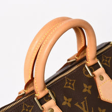 Load image into Gallery viewer, 新品同様品 LOUIS VUITTON ルイヴィトン スピーディ25 ハンドバック M41528 モノグラム PVC ヌメ革 レザー ブラウン ゴールド金具 中古 4a005663