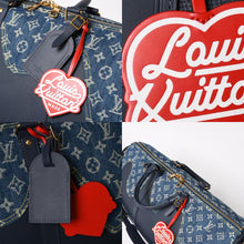 画像をギャラリービューアに読み込む, 極美品 LOUIS VUITTON ルイヴィトン × NIGO キーポル バンドリエール50 M45975 ボストンバッグ モノグラムデニム レザー ネイビー ゴールド金具 中古 4a005642