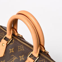 Load image into Gallery viewer, 新品同様品 LOUIS VUITTON ルイヴィトン スピーディ25 ハンドバック M41528 モノグラム PVC ヌメ革 レザー ブラウン ゴールド金具 中古 4a005663