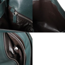 将图片加载到图库查看器，PRADA プラダ クラッチバッグ スタッズ ラインストーン サフィアーノレザー トライアングルロゴ ダークグリーン 美品 中古 4a005637