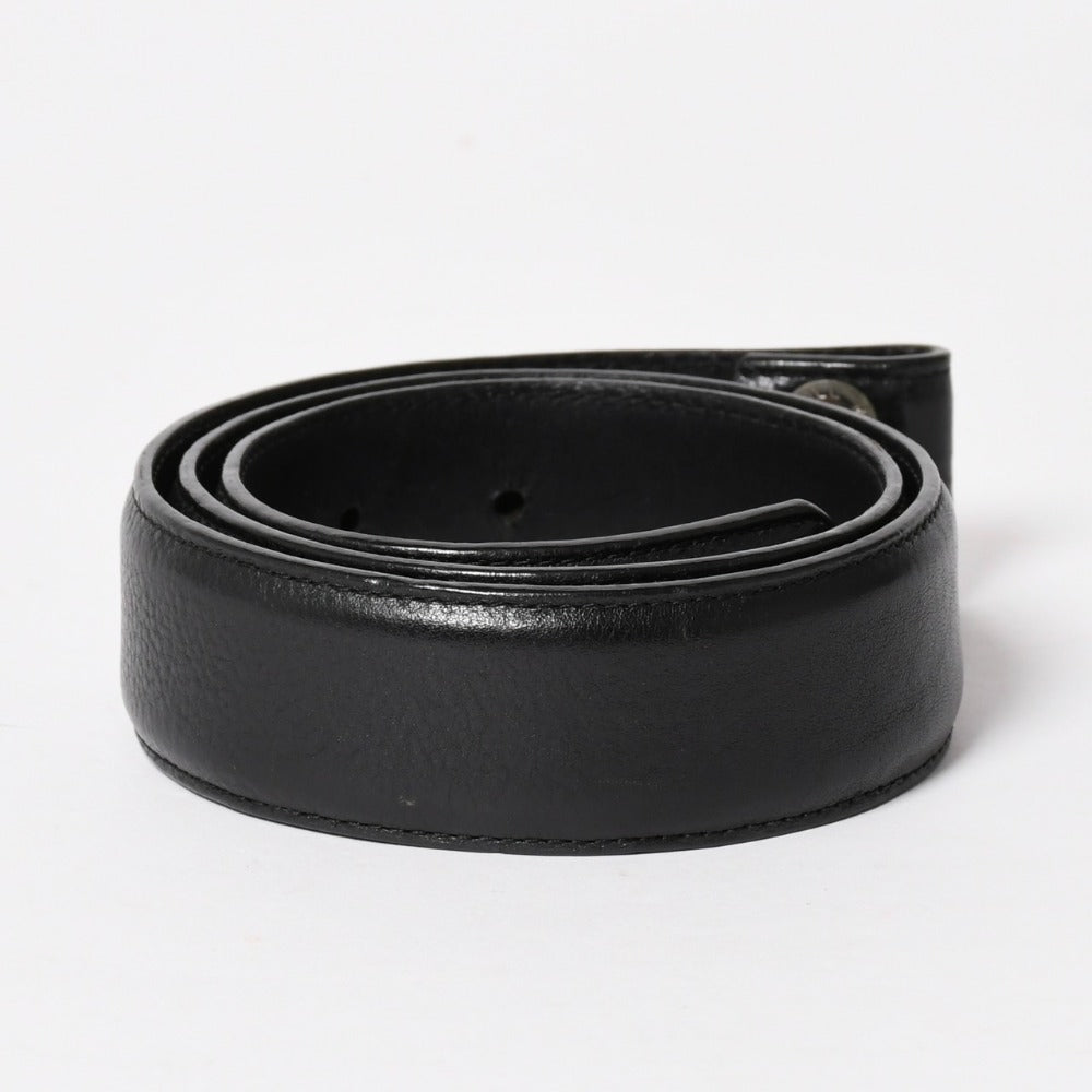 CHROME HEARTS クロムハーツ 1.5 BELT STRAP 1.5インチ レザーベルトストラップ サイズ30 ホースシュー シルバー925 美品 中古 4a005742