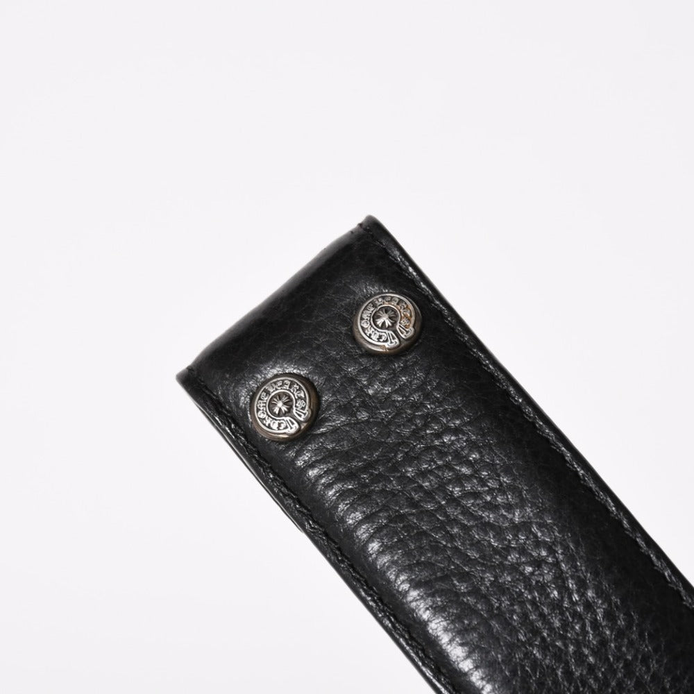 CHROME HEARTS 1.5 BELT STRAP 1.5 inch leather belt strap size 30 horseshoe silver 925 mint condition used 4a005742
