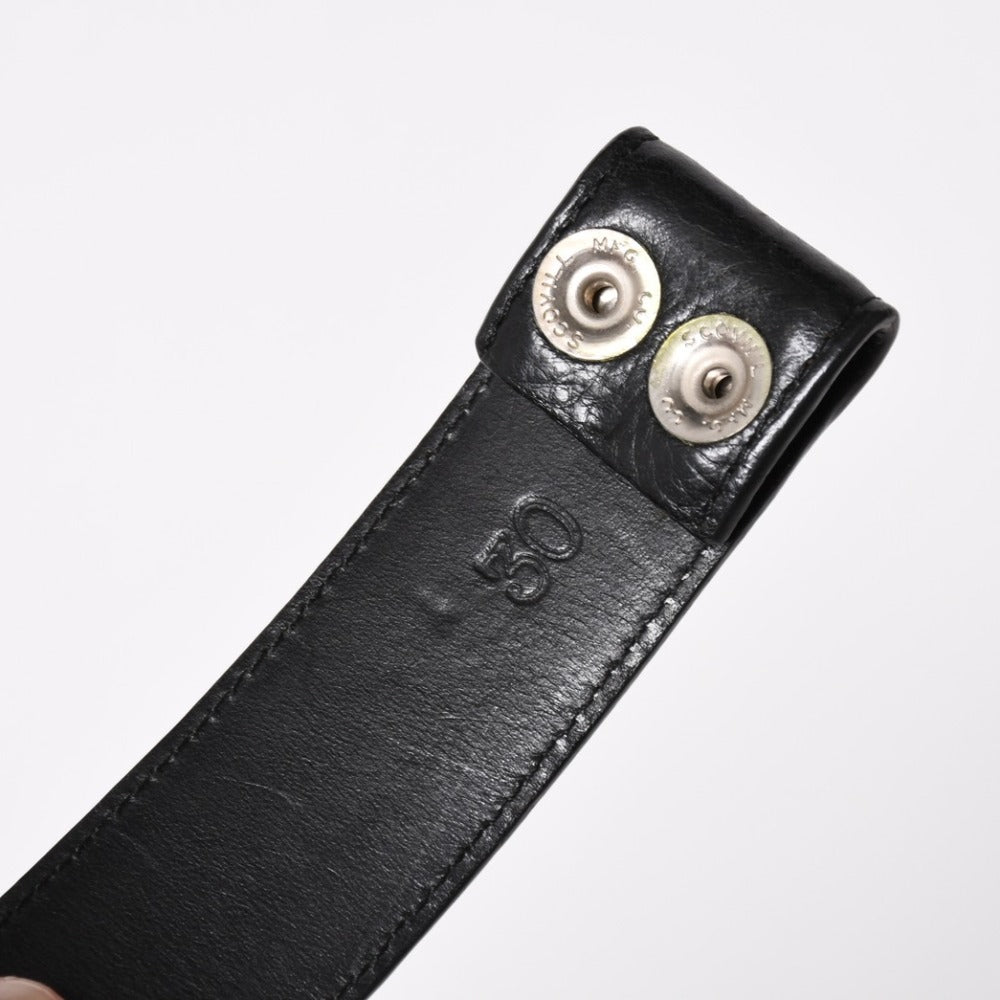 CHROME HEARTS 1.5 BELT STRAP 1.5 inch leather belt strap size 30 horseshoe silver 925 mint condition used 4a005742