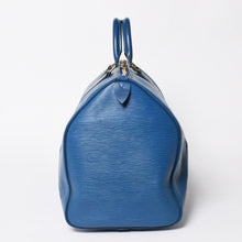将图片加载到图库查看器，LOUIS VUITTON ルイヴィトン ボストンバッグ エピ M42965 キーポル50 ブルー レザー PVC ゴールド金具 美品 中古 4a005775