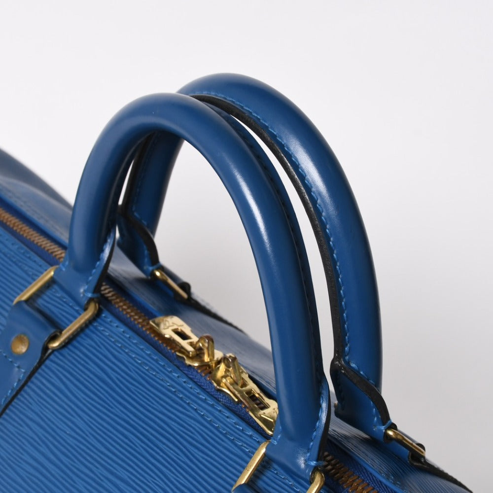LOUIS VUITTON ルイヴィトン ボストンバッグ エピ M42965 キーポル50 ブルー レザー PVC ゴールド金具 美品 中古 4a005775