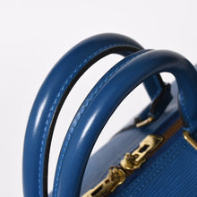 将图片加载到图库查看器，LOUIS VUITTON ルイヴィトン ボストンバッグ エピ M42965 キーポル50 ブルー レザー PVC ゴールド金具 美品 中古 4a005775