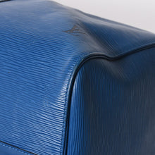 将图片加载到图库查看器，LOUIS VUITTON ルイヴィトン ボストンバッグ エピ M42965 キーポル50 ブルー レザー PVC ゴールド金具 美品 中古 4a005775