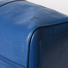 将图片加载到图库查看器，LOUIS VUITTON ルイヴィトン ボストンバッグ エピ M42965 キーポル50 ブルー レザー PVC ゴールド金具 美品 中古 4a005775