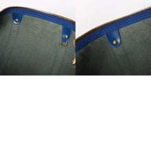 将图片加载到图库查看器，LOUIS VUITTON ルイヴィトン ボストンバッグ エピ M42965 キーポル50 ブルー レザー PVC ゴールド金具 美品 中古 4a005775
