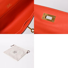 Load the image into the gallery viewer. Like new HERMES KELLY CUT Kelly cut handbag Vaux Swift Capucines Silver hardware T stamp Used 4a005774