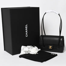 Load the image into the gallery viewer. New and unused CHANEL Small Flap Bag One Shoulder Bag AS6130 Random Number Coco Mark Caviar Skin Black Used 4a005870