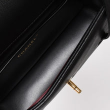 Load the image into the gallery viewer. New and unused CHANEL Small Flap Bag One Shoulder Bag AS6130 Random Number Coco Mark Caviar Skin Black Used 4a005870