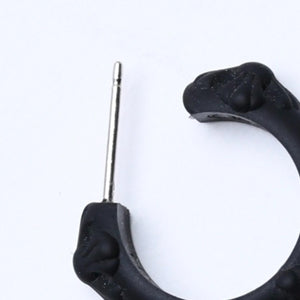 新品未使用品 CHROME HEARTS クロムハーツ ラバー RUBBER HOOP CROSS SML クロスバンドフープシリコンピアス 重量0.71 ブラック 中古 4a005751