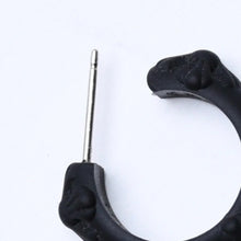 画像をギャラリービューアに読み込む, 新品未使用品 CHROME HEARTS クロムハーツ ラバー RUBBER HOOP CROSS SML クロスバンドフープシリコンピアス 重量0.71 ブラック 中古 4a005751