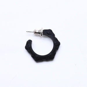 新品未使用品 CHROME HEARTS クロムハーツ ラバー RUBBER HOOP CROSS SML クロスバンドフープシリコンピアス 重量0.71 ブラック 中古 4a005748