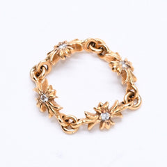 極美品 CHROME HEARTS クロムハーツ 22K タイニーE CHプラス リング 重量4.23g サイズ9号 ダイヤモンド ミニクロス アクセサリー ゴールド 中古 4a005876