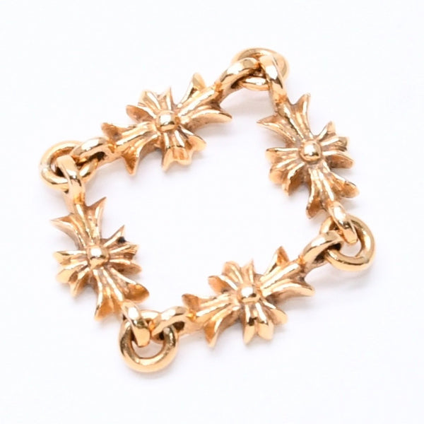 極美品 CHROME HEARTS クロムハーツ 22K タイニーE CHプラス リング 重量4.23g サイズ9号 ダイヤモンド ミニクロス アクセサリー ゴールド 中古 4a005876