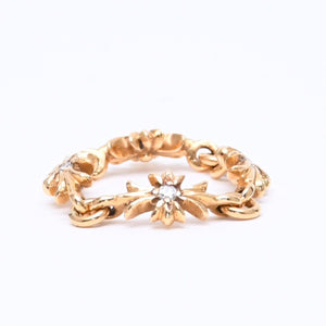 極美品 CHROME HEARTS クロムハーツ 22K タイニーE CHプラス リング 重量4.23g サイズ9号 ダイヤモンド ミニクロス アクセサリー ゴールド 中古 4a005876