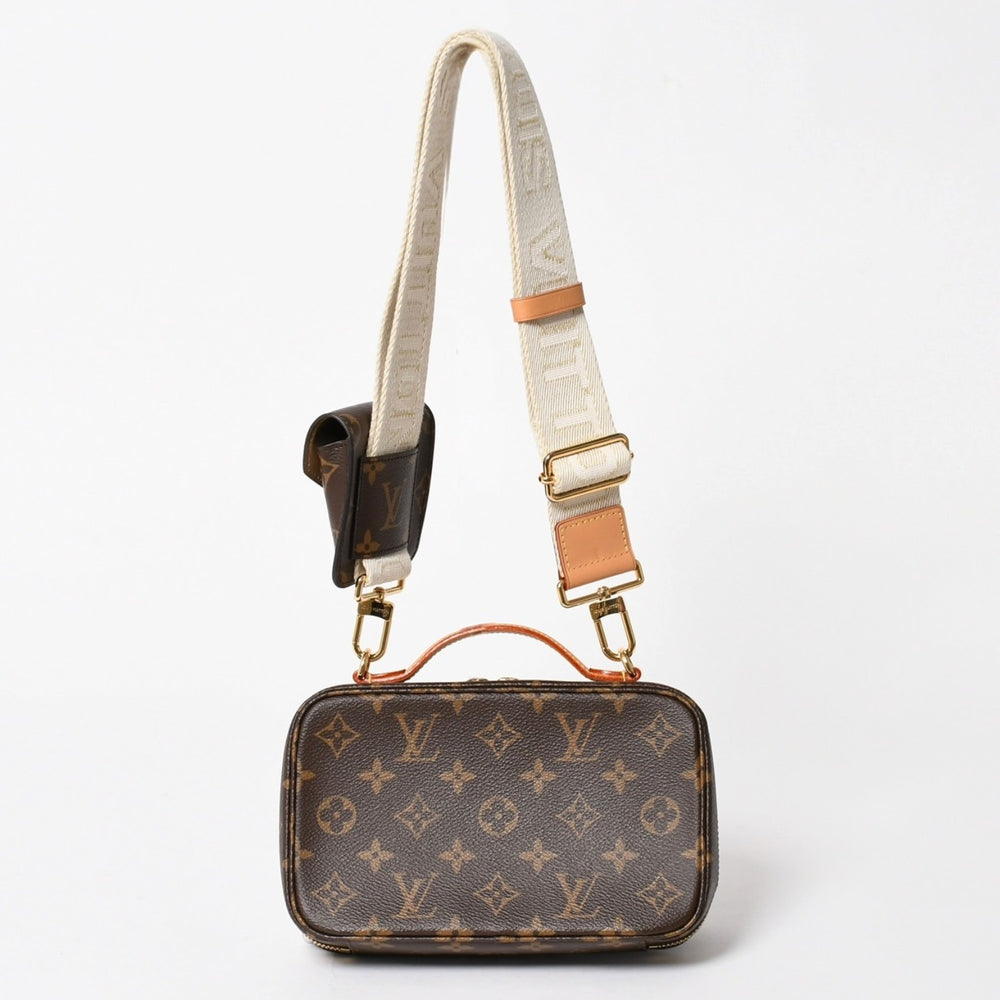 極美品 LOUIS VUITTON ルイヴィトン モノグラム ユーティリティ クロスボディ M80446 ショルダーバッグ ブラウン ゴールド金具 中古 4a005654