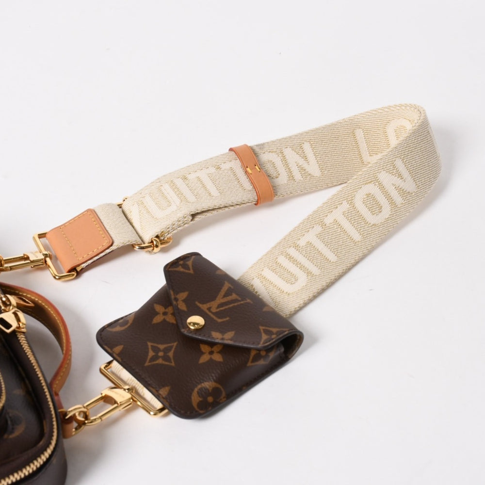 極美品 LOUIS VUITTON ルイヴィトン モノグラム ユーティリティ クロスボディ M80446 ショルダーバッグ ブラウン ゴールド金具 中古 4a005654