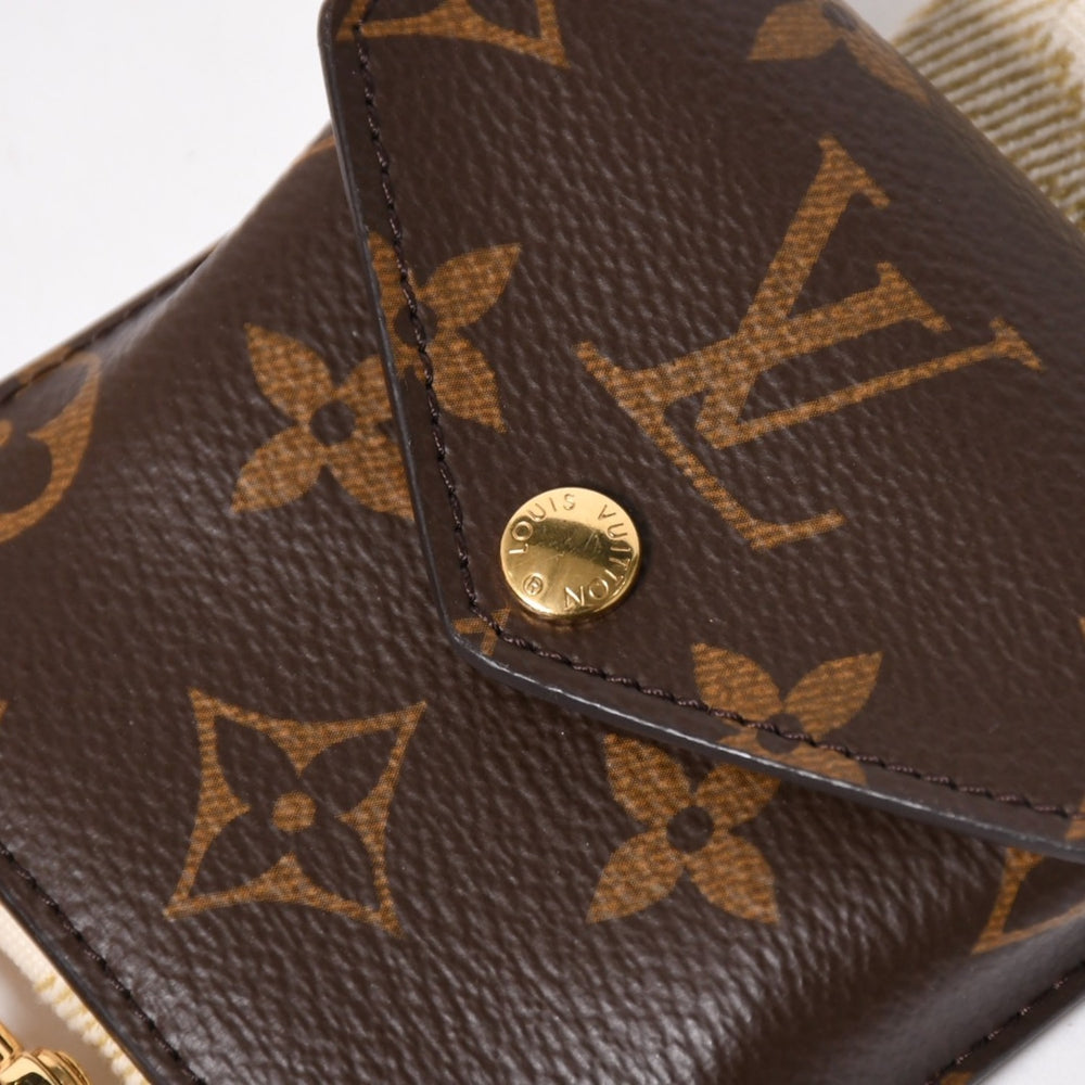 極美品 LOUIS VUITTON ルイヴィトン モノグラム ユーティリティ クロスボディ M80446 ショルダーバッグ ブラウン ゴールド金具 中古 4a005654