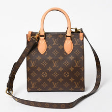 将图片加载到图库查看器，極美品 LOUIS VUITTON ルイヴィトン サックプラBB ハンドバッグ M46265 モノグラム ショルダーバッグ 2WAY PVC レザー ブラウン ゴールド金具 中古 4a005632