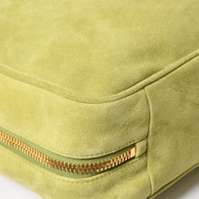 将图片加载到图库查看器，極美品 MIU MIU ミュウミュウ ボー スエードバッグ Tote Bag トートバッグ 5BB117 グリーン ゴールド金具 中古 4a005638