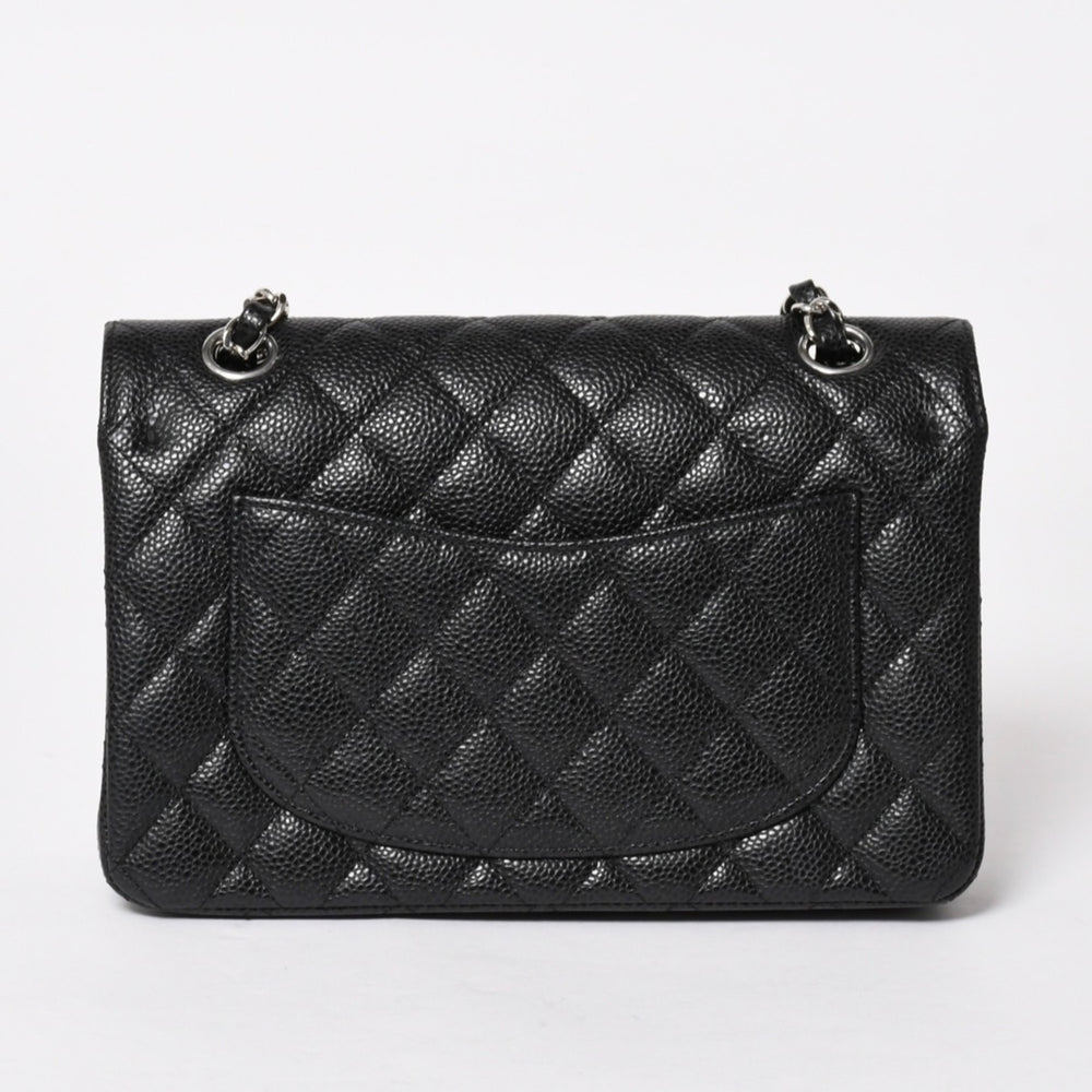 Like new CHANEL Chanel Matelasse 23 W flap W chain shoulder bag random number here mark caviar skin black used 4a005676