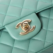 画像をギャラリービューアに読み込む, 新品同様 CHANEL シャネル マトラッセ23 Wフラップ Wチェーンショルダーバッグ A01113 ランダム番台 ココマーク ラムスキン ミントグリーン 中古 4a005675