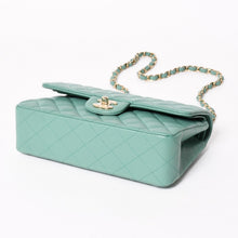 画像をギャラリービューアに読み込む, 新品同様 CHANEL シャネル マトラッセ23 Wフラップ Wチェーンショルダーバッグ A01113 ランダム番台 ココマーク ラムスキン ミントグリーン 中古 4a005675
