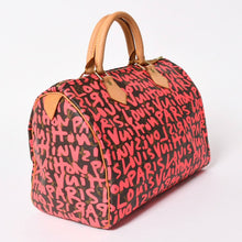 Load image into Gallery viewer, 極美品 LOUIS VUITTON ルイヴィトン モノグラム グラフィティ スピーディ30 ハンドバッグ M93704 ブラウン ピンク ゴールド金具 中古 4a005658