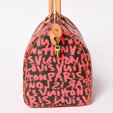 Load image into Gallery viewer, 極美品 LOUIS VUITTON ルイヴィトン モノグラム グラフィティ スピーディ30 ハンドバッグ M93704 ブラウン ピンク ゴールド金具 中古 4a005658