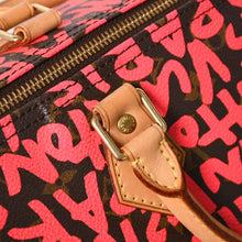 Load image into Gallery viewer, 極美品 LOUIS VUITTON ルイヴィトン モノグラム グラフィティ スピーディ30 ハンドバッグ M93704 ブラウン ピンク ゴールド金具 中古 4a005658