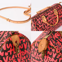 Load image into Gallery viewer, 極美品 LOUIS VUITTON ルイヴィトン モノグラム グラフィティ スピーディ30 ハンドバッグ M93704 ブラウン ピンク ゴールド金具 中古 4a005658