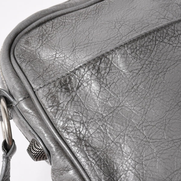 BALENCIAGA バレンシアガ ル・カゴール ショルダーバッグ グレー レザー 719065 シルバー金具 美品 中古 4a005476