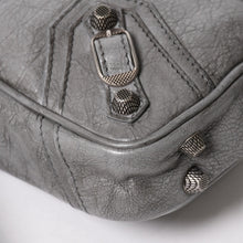 将图片加载到图库查看器，BALENCIAGA バレンシアガ ル・カゴール ショルダーバッグ グレー レザー 719065 シルバー金具 美品 中古 4a005476
