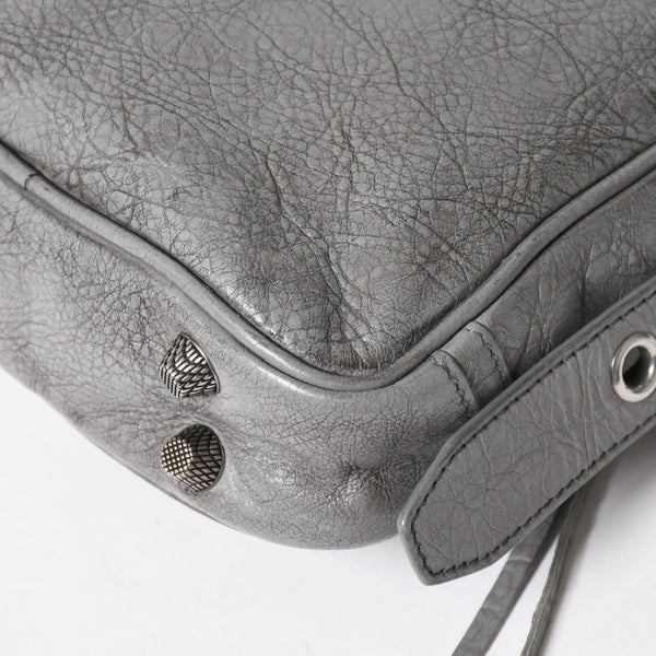 BALENCIAGA バレンシアガ ル・カゴール ショルダーバッグ グレー レザー 719065 シルバー金具 美品 中古 4a005476
