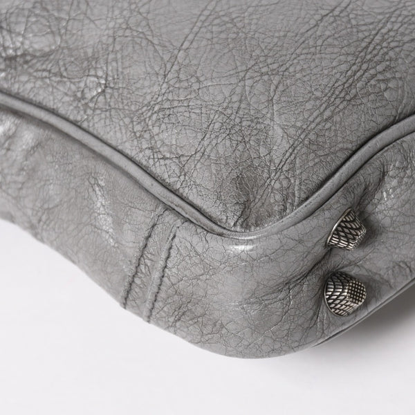 BALENCIAGA バレンシアガ ル・カゴール ショルダーバッグ グレー レザー 719065 シルバー金具 美品 中古 4a005476